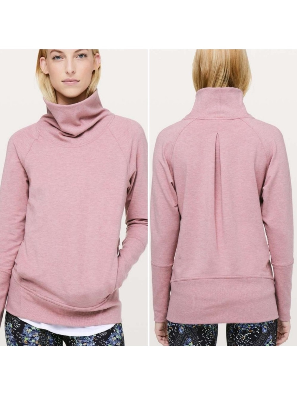 Lululemon High Lines Pullover Mock Neck Sweatshirt Size 12